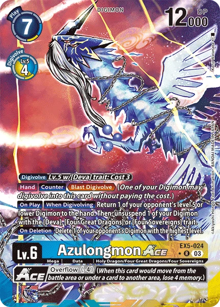Digimon Karte [EX5-024 / alt-1] Azulongmon ACE - Game.kiwi